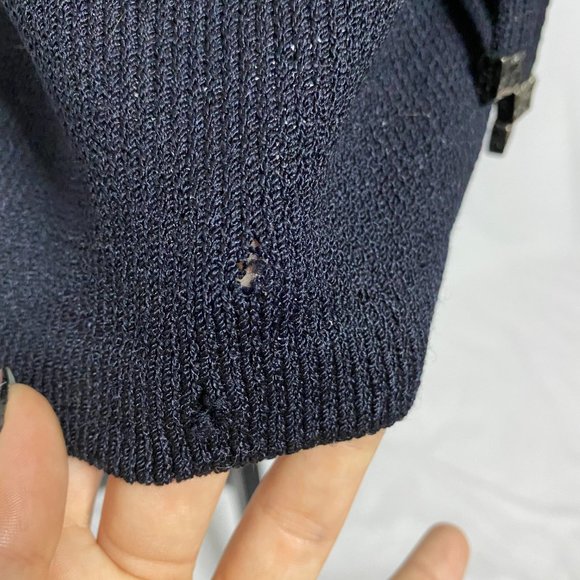 St. John Black Wool Blend Knit Belted Sheath Dress - Picture 10 of 11